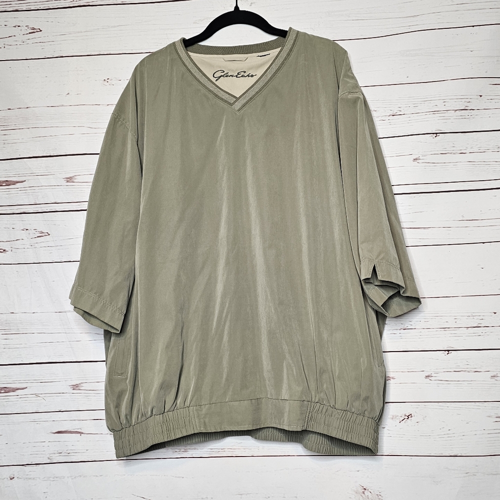 Glen Echo Tan V-Neck Golf Windshirt
